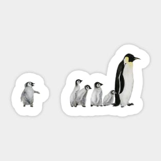 little penguin says No I am not going to school Sticker